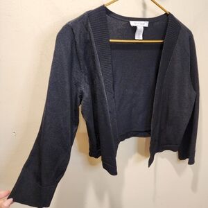 WHBM Stylish Black Open Short Cardigan Swester Size S